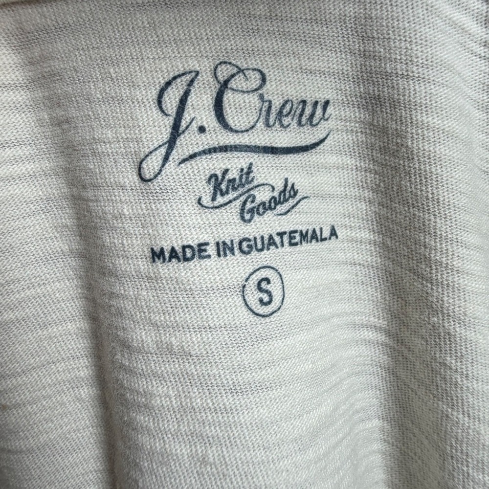 J.Crew T-Shirt Small Cream Red Heart Print Pocket Tee - Picture 3 of 5